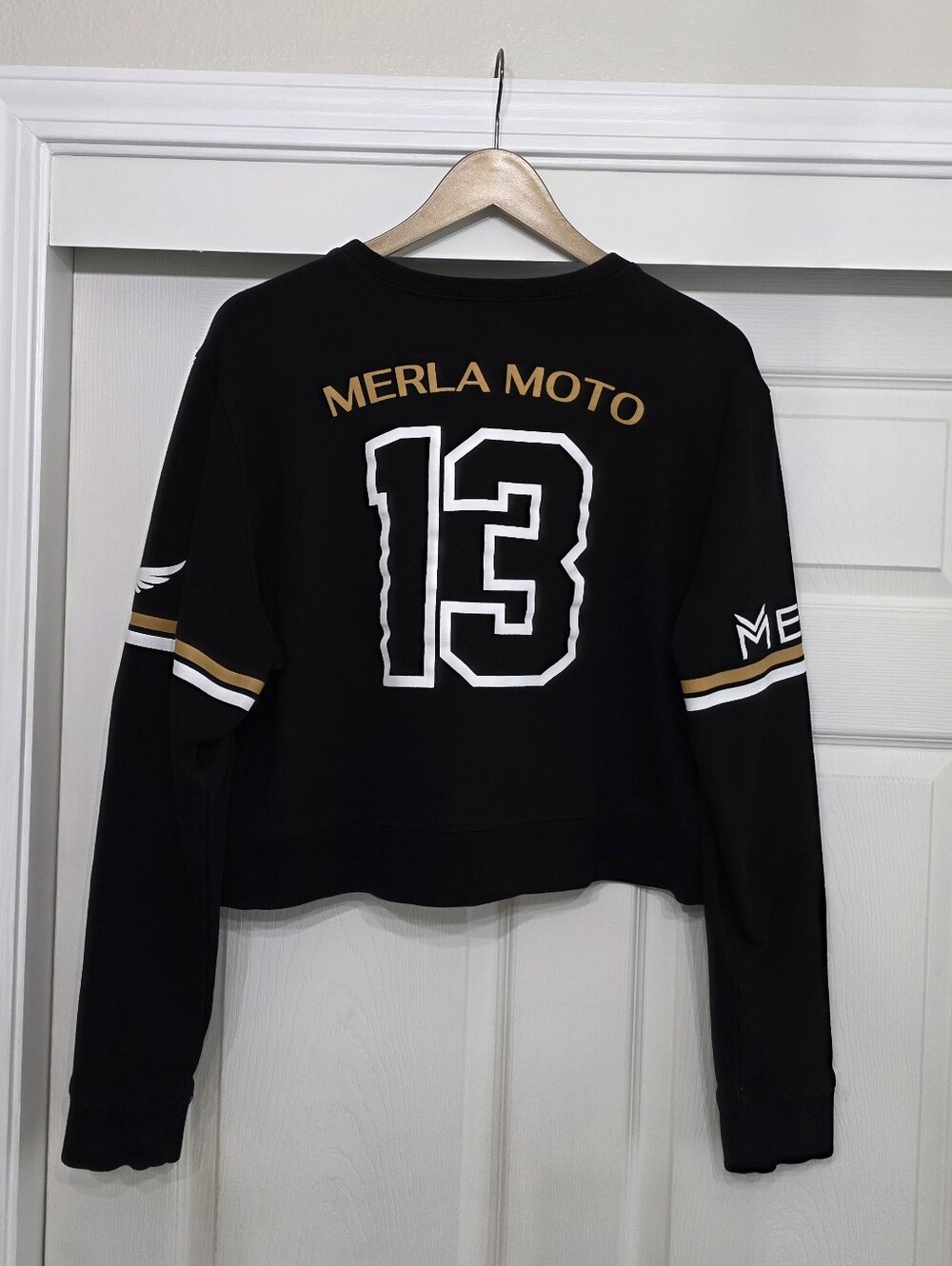 Merla Moto Riders Club Crop Sweatshirt, Size 2XL - Picture 2 of 2